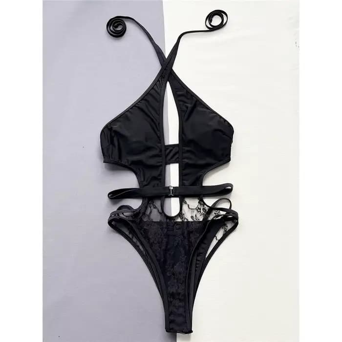 2026 Maillot de bain une pièce sexy pour femme, style monokini, dos nu, à découpes, coupe échancrée 