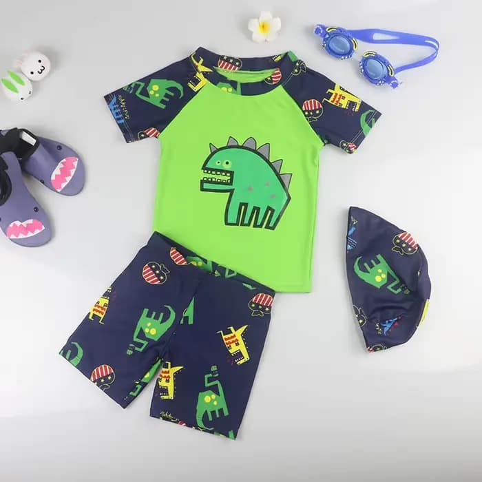 Maillot de bain une pièce pour bébés, avec bonnet de soleil, Protection UV UPF50, à manches longues,