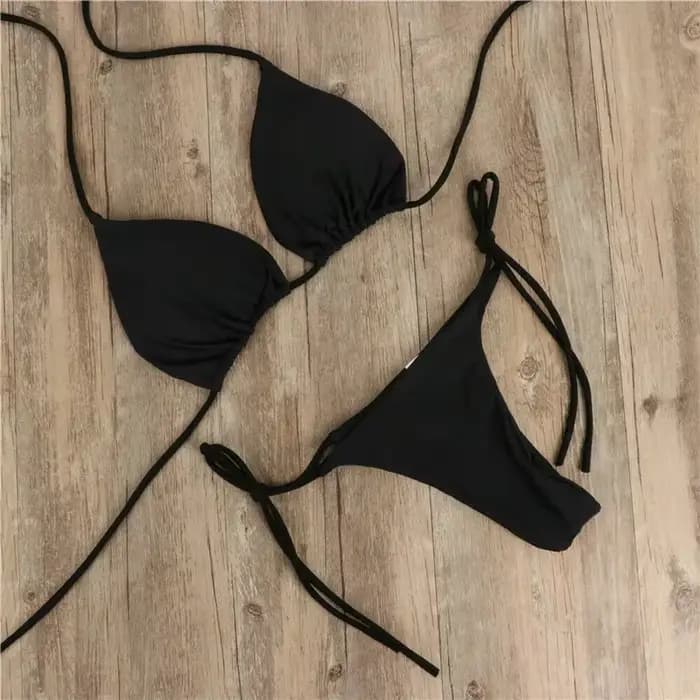 Bikini Sexy maillots de bain maillots de bain maillot de bain pour femmes suspendus cou cravate Biki