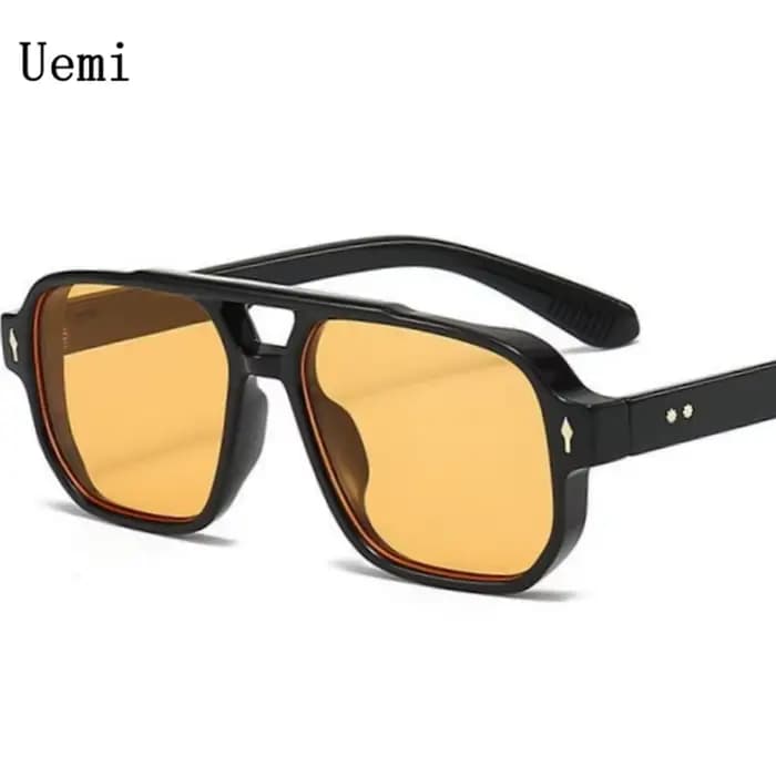 Lunettes de soleil carrées rétro à Double pont pour femmes et hommes, Design de luxe à la mode, Rive