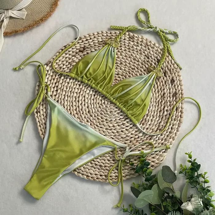 DEBAIOR maillot de bain 2025 femmes tendance maillots de bain deux pièces costumes cravate-teinture 