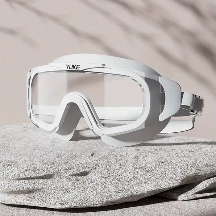 Lunettes de natation HD étanches et anti-buée, grand cadre galvanisé, design unisexe pour profession