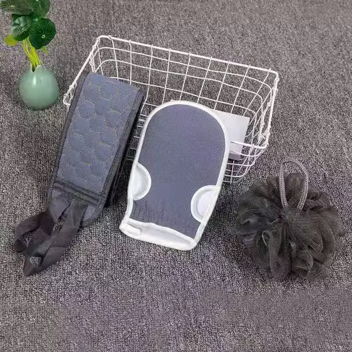 Ensemble exfoliant pour le dos du bain, éponge luffa, gant de bain, serviette exfoliante pour le bai