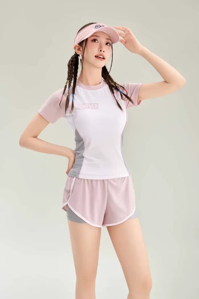 Maillot de bain fendu pour femmes, conservateur et amincissant, pantalon à jambes plates, sport, vac