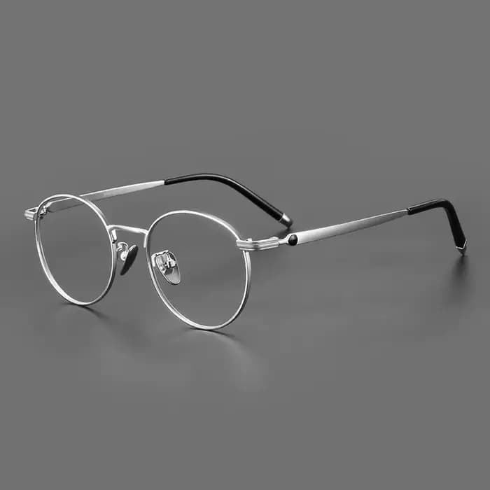 FIRADA mode lunettes Vintage luxe pur titane lunettes rondes optique lunettes de Prescription lunett