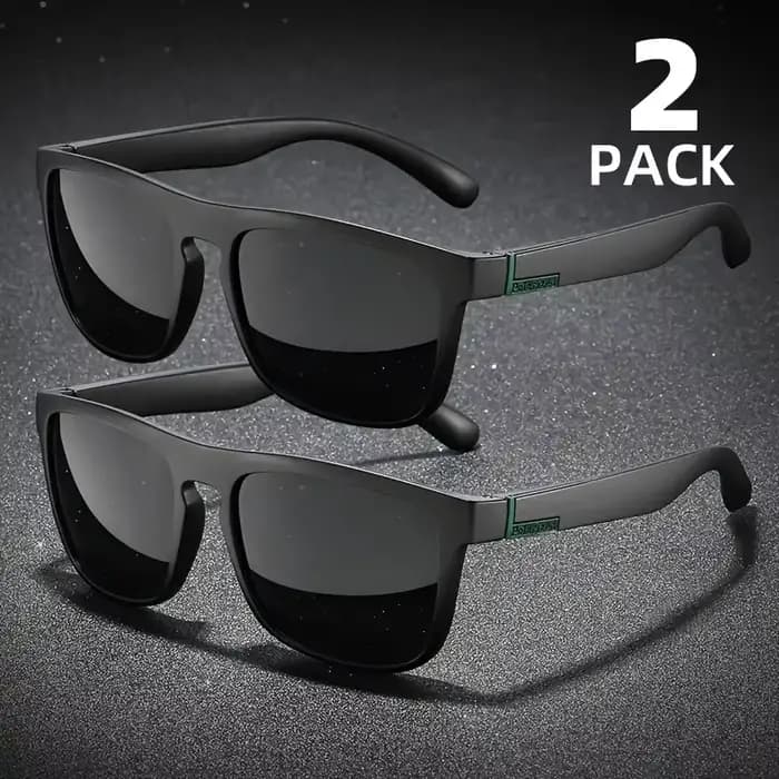 Lunettes de soleil carrées polarisées pour hommes et femmes, lunettes de soleil en plastique vintage
