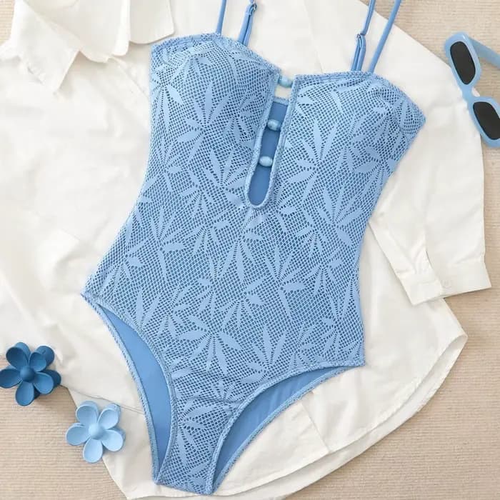 Maillot de bain une pièce bohème été 2026 pour femme, monokini dos nu à bretelles, idéal pour les va
