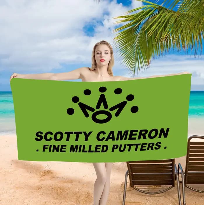 Serviette de plage S-Scotty C-Cameron, serviette imprimée, fil blanc, une pièce, Anime, 75x150cm, sa