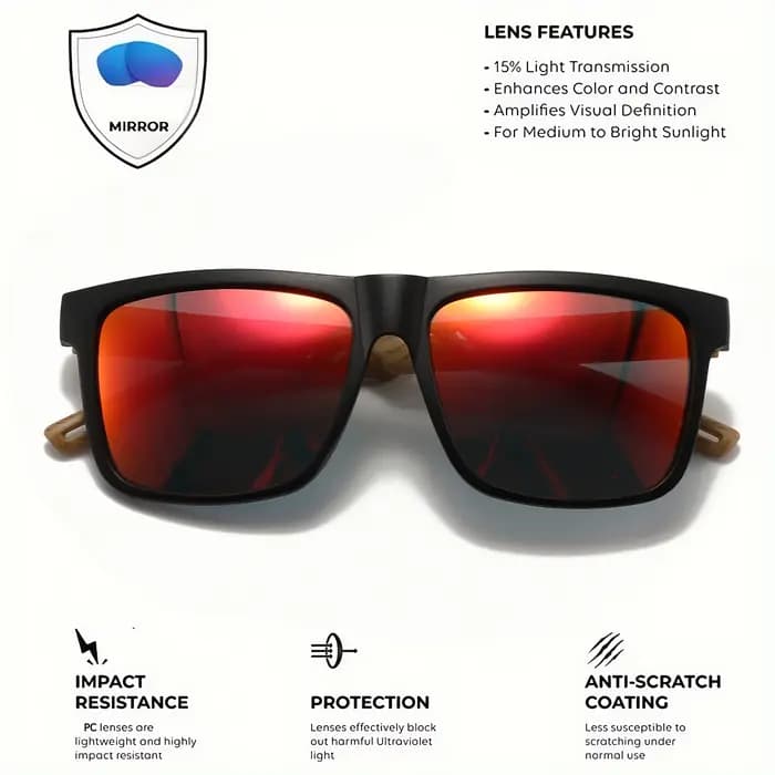 Nouvelles lunettes de soleil carrées à la mode, charnière à ressort en grain de bois, UV400 unisexe 