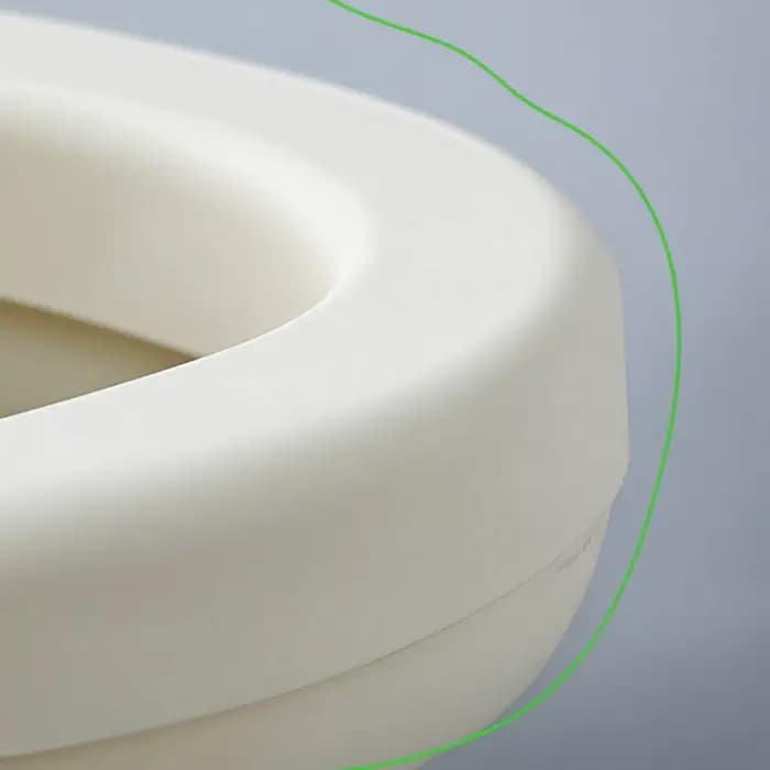 Rehausseur de siège de toilette, siège de toilette surélevé, durable et confortable pour les personn
