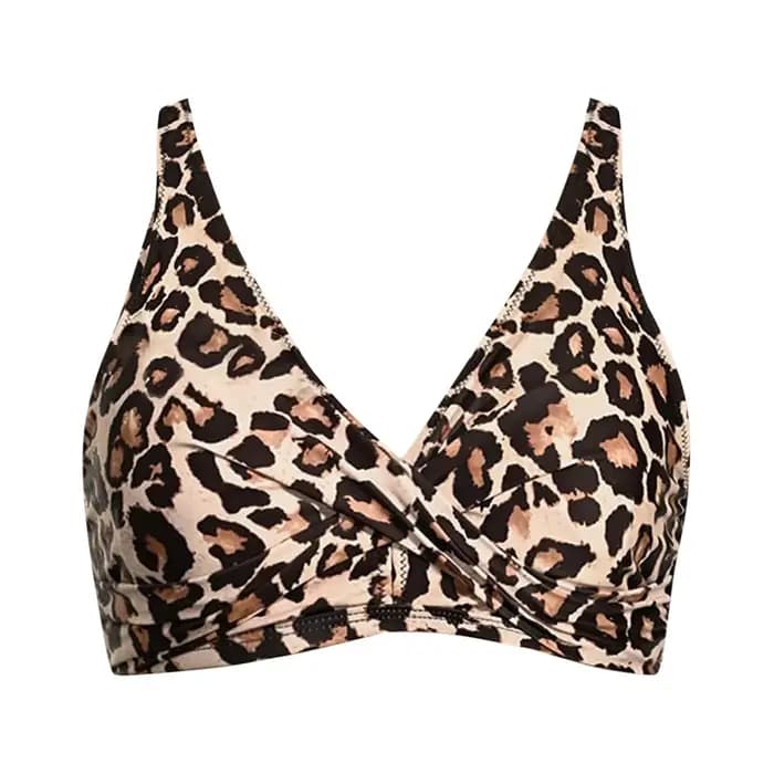 Couverture complète sport haut de bikini maillot de bain pour femme froncé soutien-gorge de sport ma