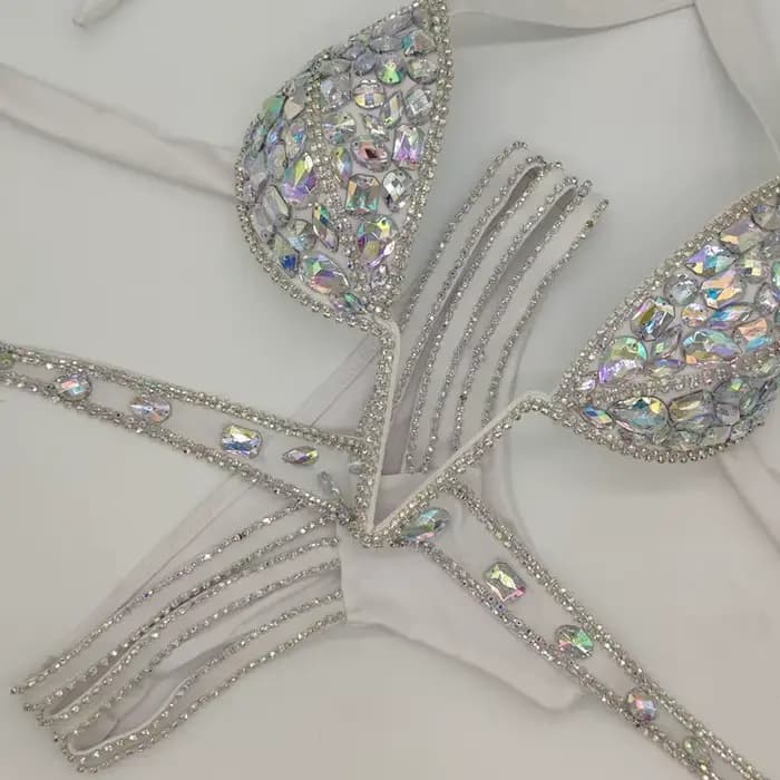 2020 venus vacances sexy femmes daimond push up cristal col en V strass maillots de bain vente chaud