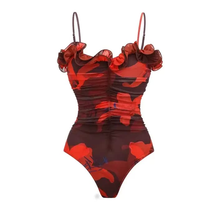 Maillot de bain Sexy femmes ensemble Bikini Lily contraste imprimé tissu Patchwork jupe Push Up mail