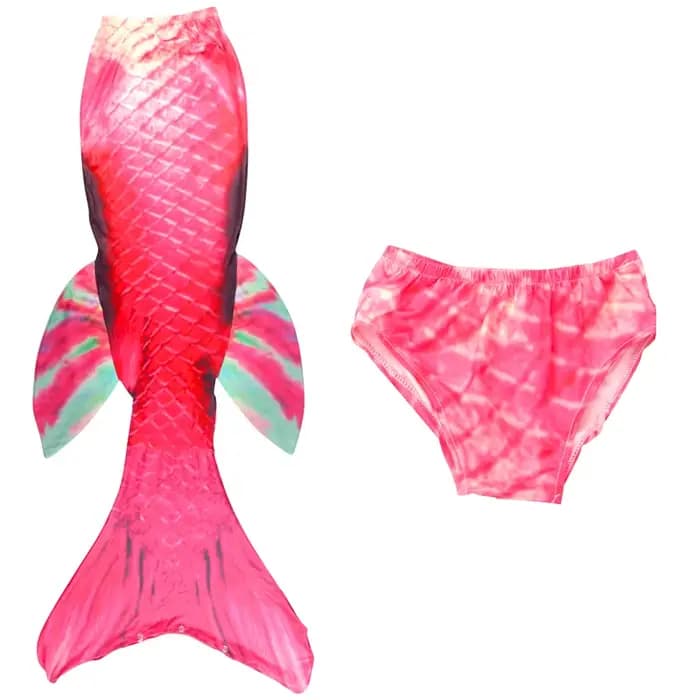 Costume de princesse sirène pour enfants, maillot de bain imbibé, vêtements de bain avec short, cosp