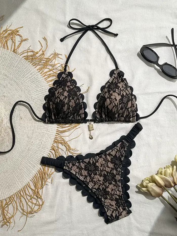 Micro Bikini Sexy Maillots de Bain pour Femmes 2026 Ensemble Bikini Brésilien en Dentelle String Biq