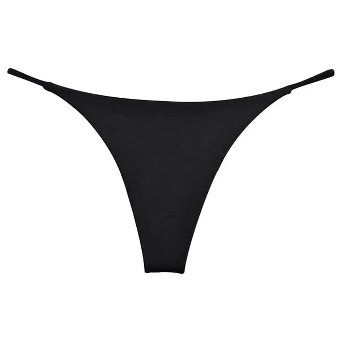 Culotte de bain T-back pour femme, taille basse, style string, bas de bikini, pour la plage, le sole
