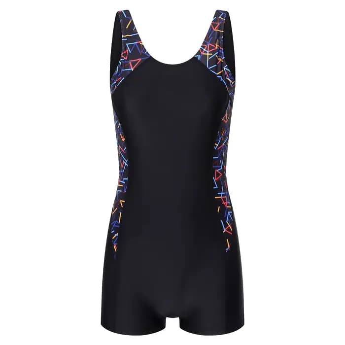 Maillot de bain imprimé une pièce pour femme, combinaison de bain, vêtements de plage, fibrboyleg, r