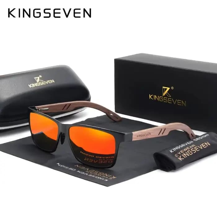 KINGSEVEN marque lunettes de soleil en bois haute qualité cadre rectangulaire hommes femmes UV400 le