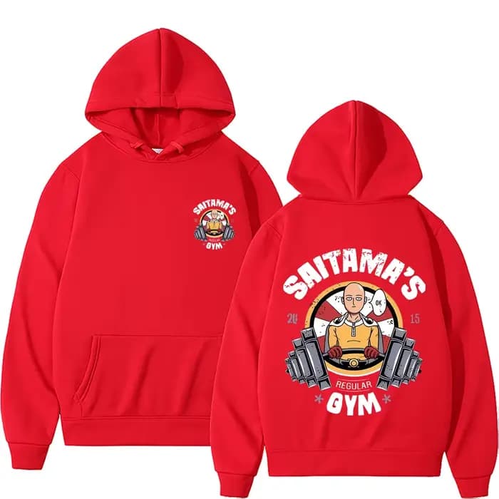 Anime One Punch Man Saitama Saitama's Gym drôle Meme sweat à capuche hommes femmes décontracté polai