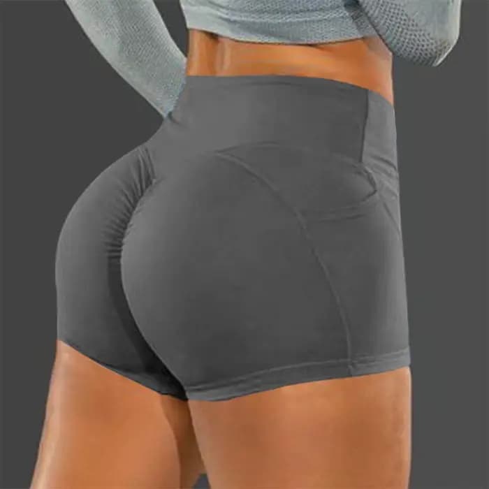 Short de fitness taille haute sans couture, pantalon de levage de hanche élastique, mode de course à
