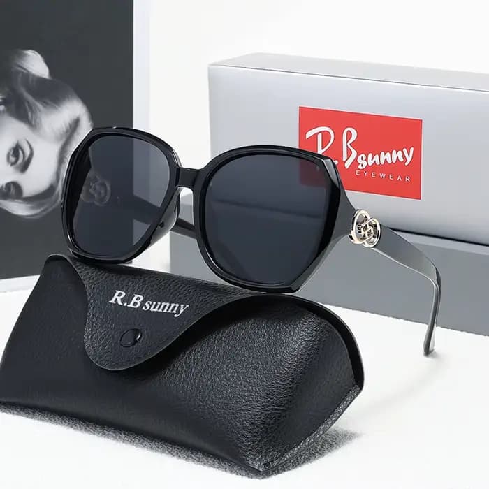 Lunettes de soleil polarisées à grande monture pour femmes, verres de styliste de marque pour dames,