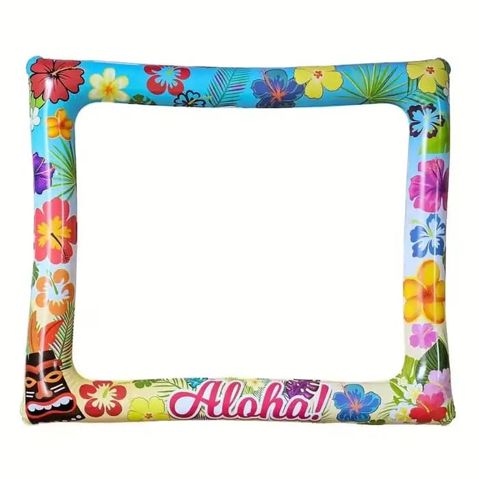 Cadre de photomaton gonflable Aloha hawaïen, décoration de fête tropicale d'été pour plage et piscin