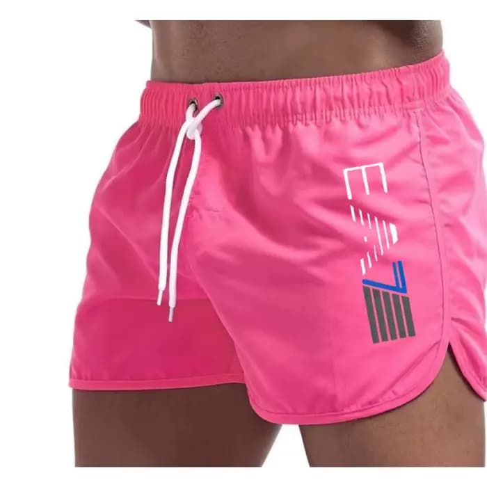 Maillot de bain court respirant et confortable pour hommes, avec cordon de serrage et poche, pour le