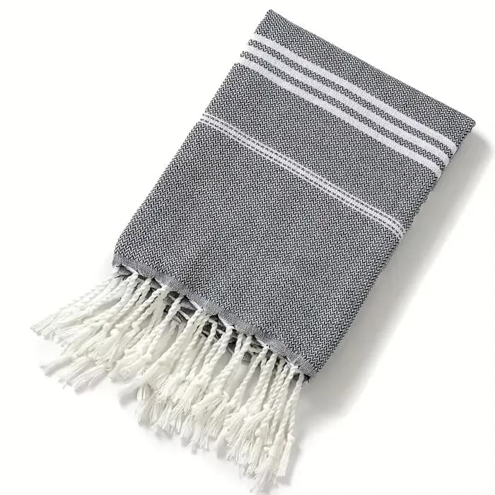 Serviette de plage turque 90*180CM, serviette de bain à franges pour sauna, spa, gym, sport, fitness