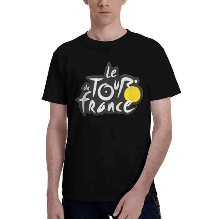T-shirt en coton 100% avec motif Tour de France, t-shirts Tour de France pour hommes