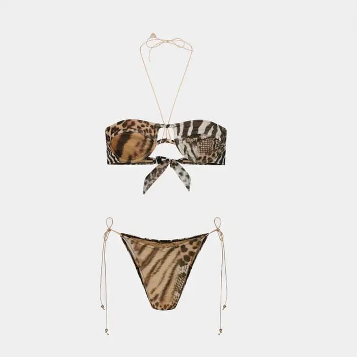 Sexy Bikini avec jupe maillot de bain brésilien Bikini ensemble mince maillot de bain à bretelles po