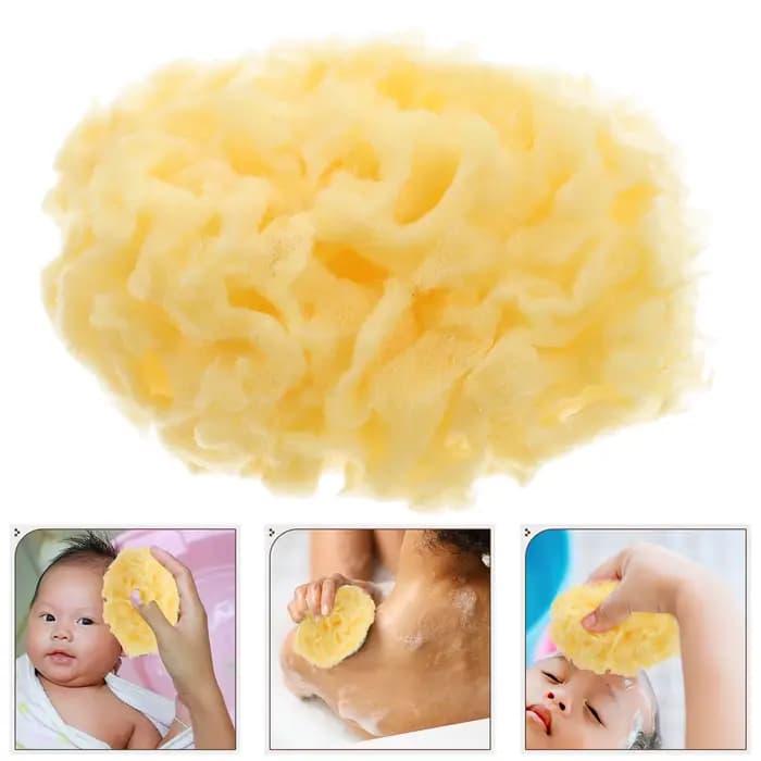 1 pièce Éponge de bain grecque naturelle en nid d'abeille, douce, exfoliante pour peaux sensibles, p
