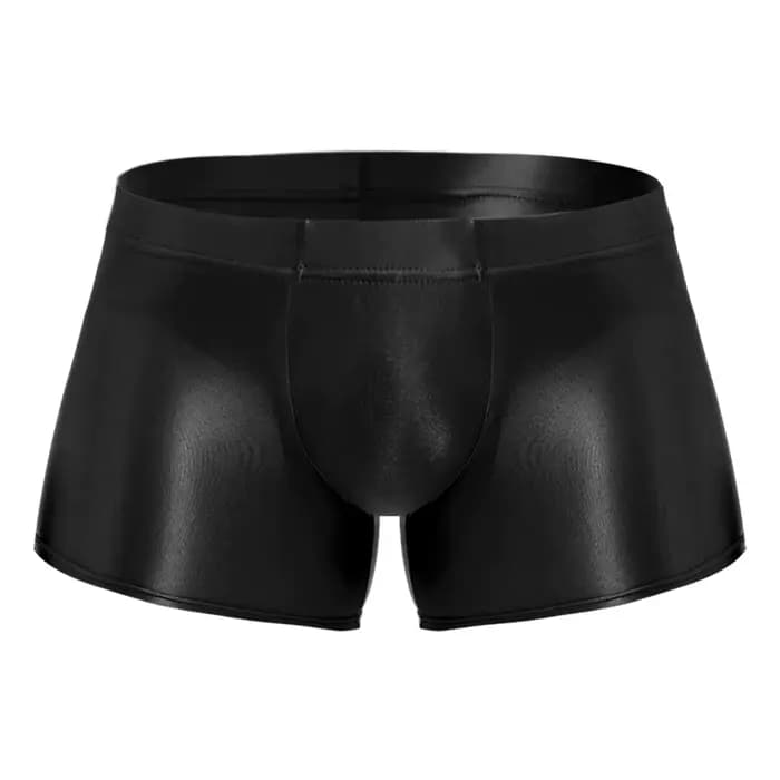 Maillots de bain pour hommes taille basse brillant troncs couleur unie boxeurs Shorts Homme bas de b