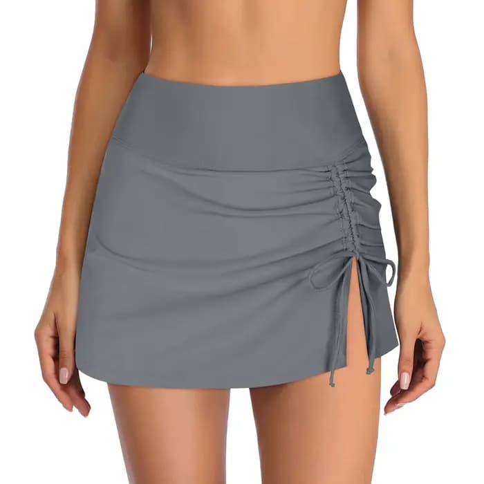 Jupe de bain femme taille haute maillot de bain jupe bas de bikini pour femme sport short de yoga ju