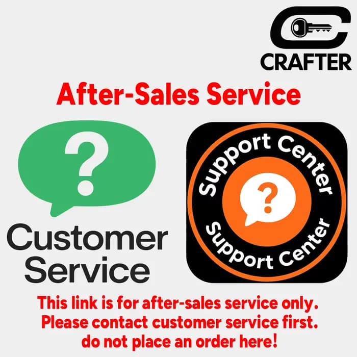 Service après-vente Key Crafters, lien dédié, veuillez contacter le Service client d'abord et ne pas
