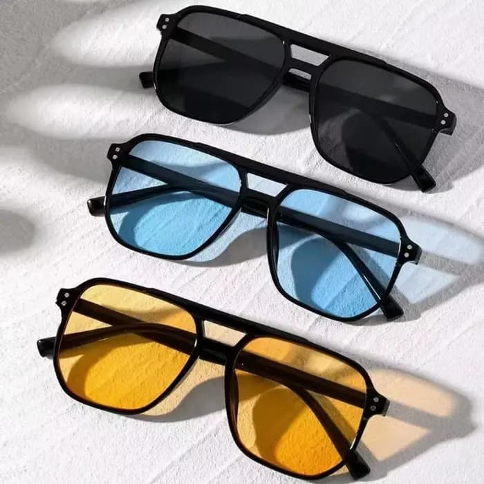 Lunettes de soleil carrées punk anti-UV, protection des yeux pour la plage, lunettes noires, accesso