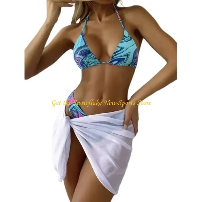 E56D – maillot bain coupe haute pour femmes, ensemble à lacets, vêtements plage