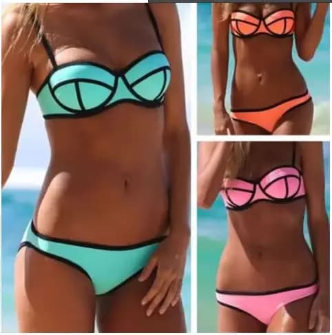 Sexy multicolore fermeture éclair Bikini maillot de bain femmes à la mode maillots de bain à la mode