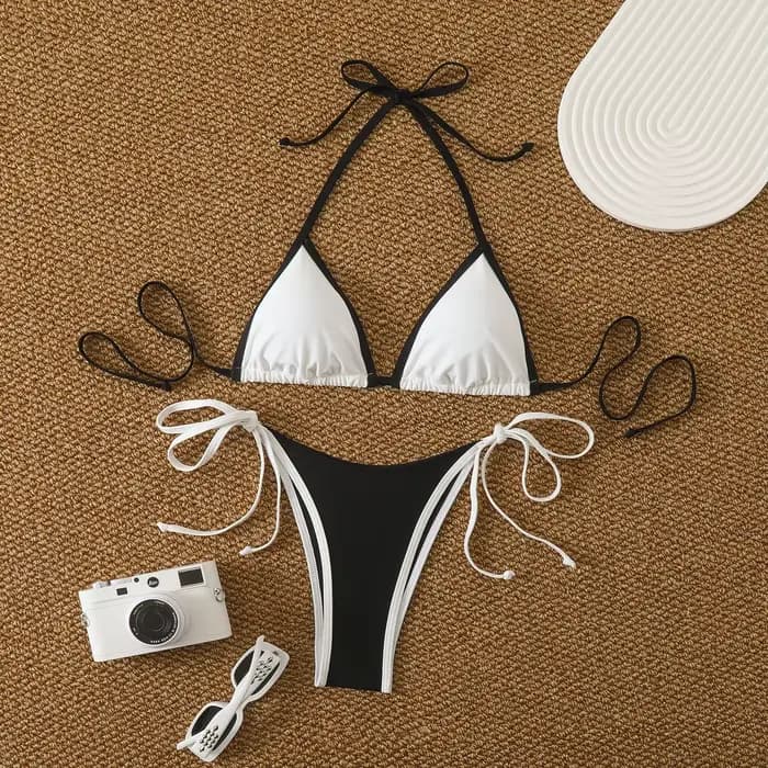 Maillot de bain triangle femme sexy micro tendance bikinis 2026 – Ensemble deux pièces pour femme, m