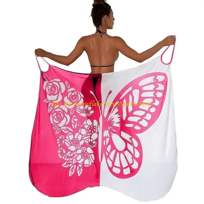 E56d Womens Beach Sarongs couverture transparente