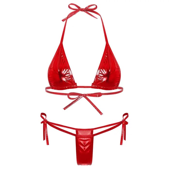 Maillot de bain brésilien pour femmes, Micro Bikini, ensemble Biquini, laçage, bonnet Triangle Non r