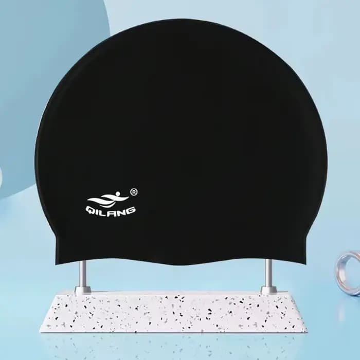 Bonnet de bain en silicone pour adulte, imperméable, unisexe, couleur unie, pour piscine et plongée,