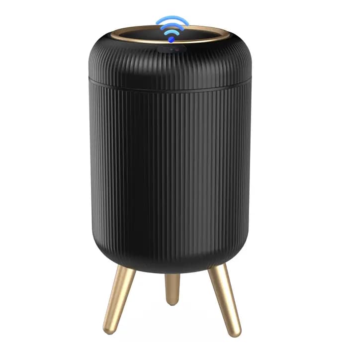 Nouvelle poubelle de salle de bain automatique sans contact 2026, corbeille à déchets avec pieds amo