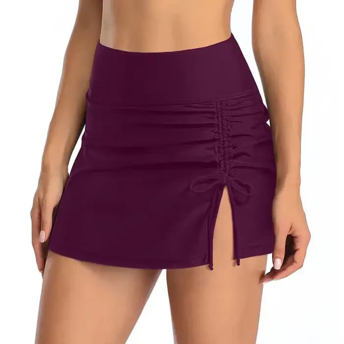 Bas de Bikini pour femmes, jupe de bain, slip intégré, short, couches à volants, bas de bain, couleu