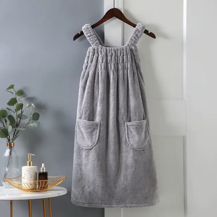 Robe serviette de bain portable pour femme, peignoir de maison super doux, très absorbant, à séchage