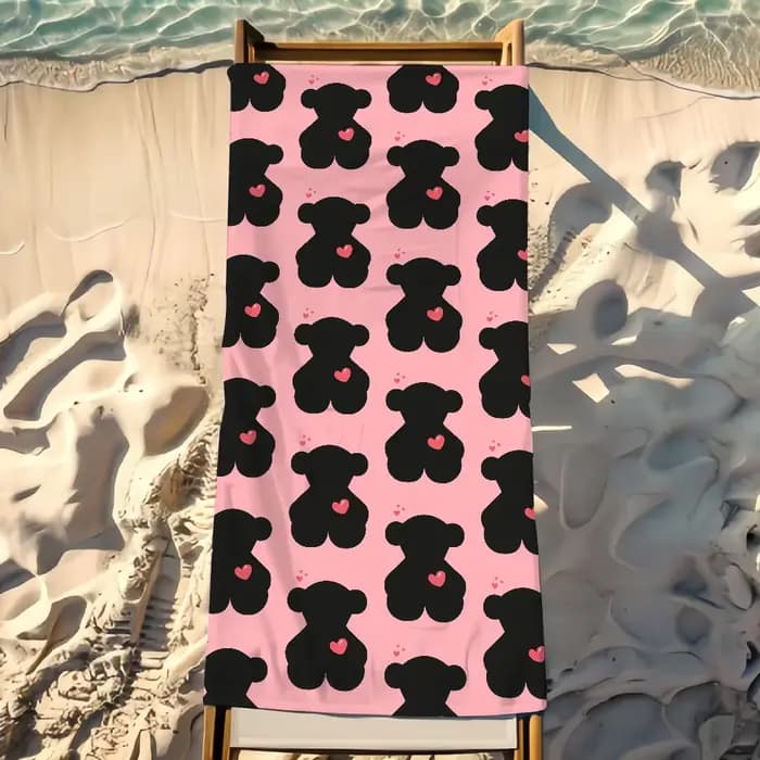 Serviette de plage tendance, légère et douce pour la peau, T-Tous Bear, idéale pour la piscine, le c