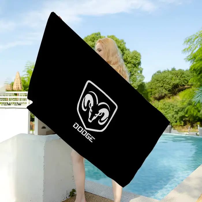 D-Dodges Serviette de plage colorée pour fille, en microfibre, séchage rapide, personnalisée, sans s