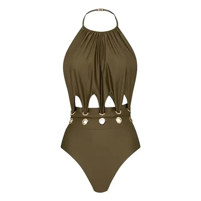 Maillot de bain une pièce sexy rétro pour femme, robe de plage de luxe, maillot de bain de créateur,