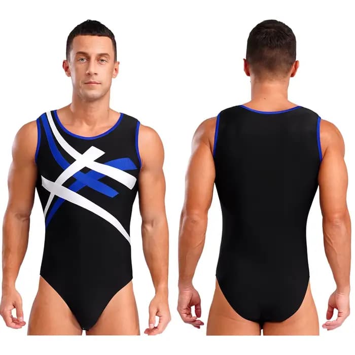 Maillots de bain hommes maillots de bain coupe haute combinaison une pièce plage maillot de bain con