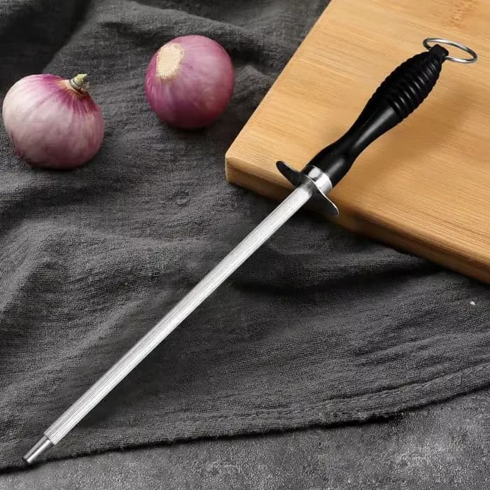 Tige d'affûtage de couteaux professionnelle en acier au carbone, broyeur de couteaux Durable avec po