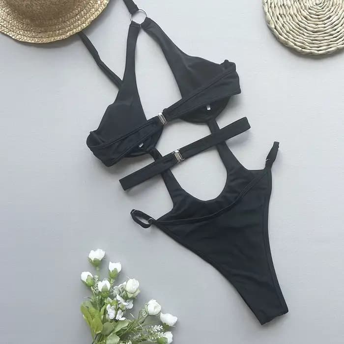 Sexy femmes une pièce maillot de bain maillot de bain pour femme 2024 Push Up Monokini taille haute 